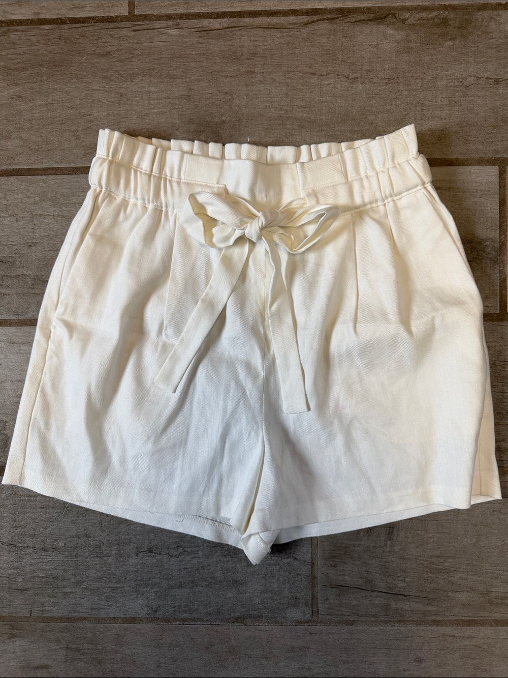 Express NWT Linen Paperbag Belted Shorts S